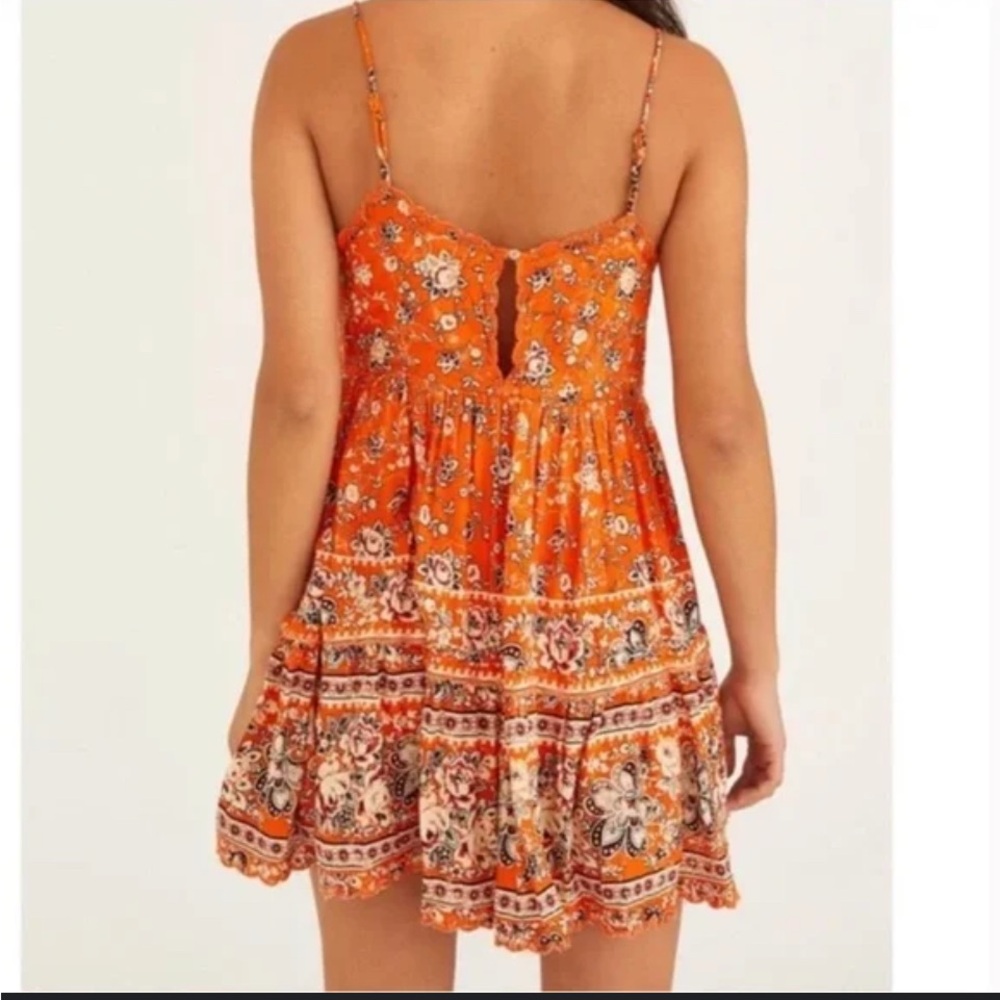 Urban Outfitters Orange Floral Mini Dress - Picture 3 of 10